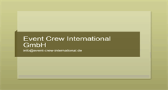 Desktop Screenshot of event-crew-international.de